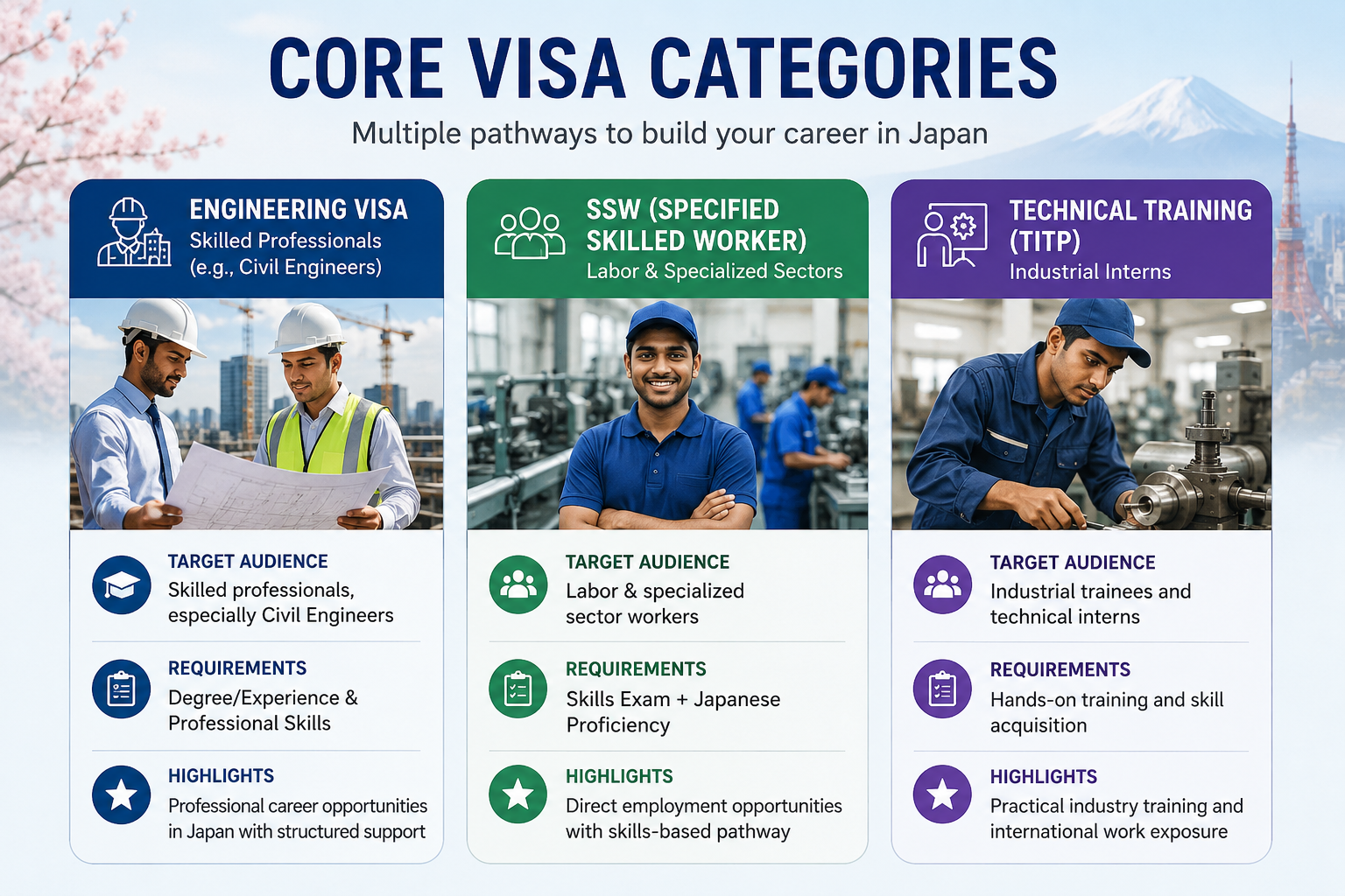 Core Visa Categories